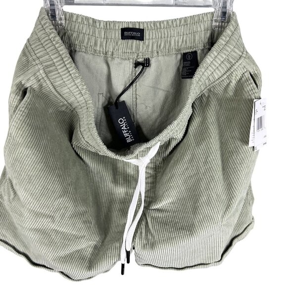 Buffalo David Bitton Mens L Sage Green Corduroy Haiden Shorts Summer Minimalist - Picture 4 of 16